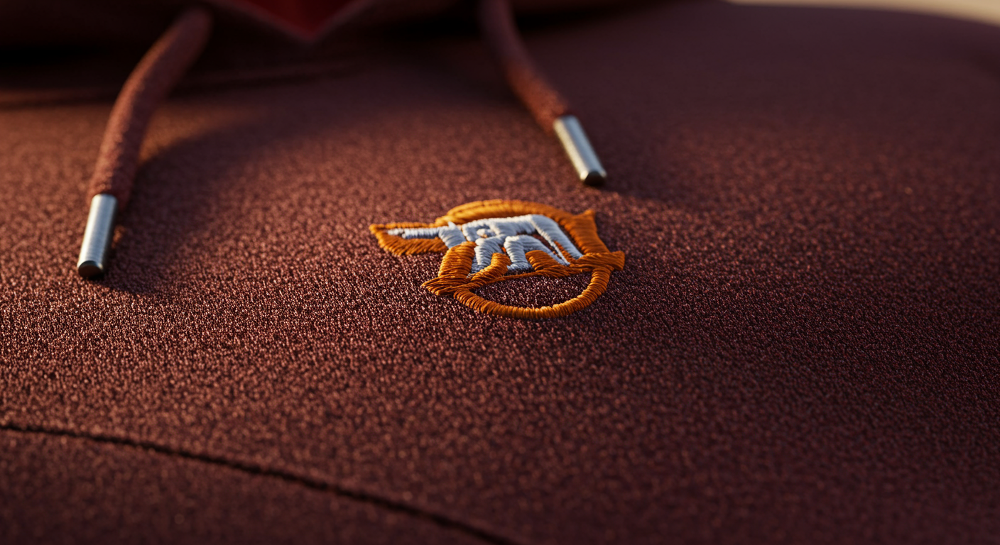 Close-up of fabric texture on a RomaGamerWear hoodie.